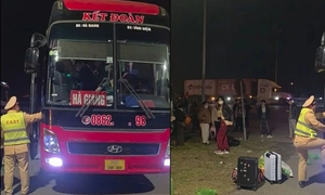 Chở quá số người quy định, tài xế và chủ xe khách bị phạt gần 200 triệu đồng