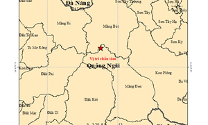 Động đất 3.2 độ ở Quảng Ngãi gây rung lắc nhẹ