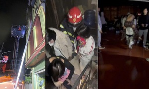 Cháy quán cà phê ca nhạc lúc đêm khuya, 15 người thoát nạn trong gang tấc