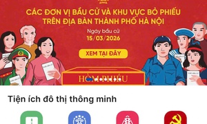 iHanoi tích hợp bản đồ số 1.451 điểm bầu cử phục vụ cử tri