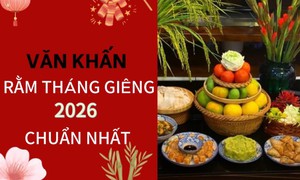 Bài văn khấn Rằm tháng Giêng 2026 năm Bính Ngọ đầy đủ, chi tiết nhất