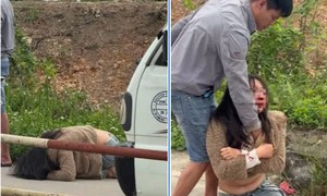 Xác minh vụ cô gái bị kéo lê trên đường ở bến phà Giải gây bức xúc dư luận