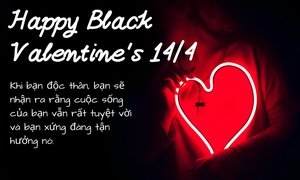 Những mẫu thiệp Valentine 14/4 - Valentine đen đẹp nhất 2026