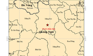 Động đất mạnh 3.7 độ ở Quảng Ngãi