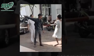 Bức xúc clip gã chồng vũ phu chửi bới, tát thẳng mặt vợ bầu tại sảnh bệnh viện ở Lâm Đồng