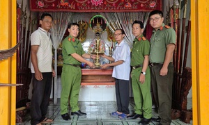 Bắt đối tượng trộm tài sản tại Miếu Bà Chúa Xứ