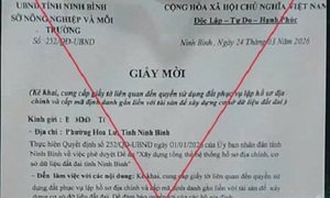 Cảnh báo lừa đảo giả danh giấy mời phục vụ cấp mã định danh để xây dựng cơ sở dữ liệu đất đai