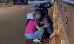 Nữ thiếu tá công an nhanh trí cứu người phụ nữ định nhảy cầu ở Lâm Đồng