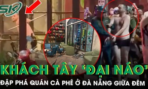 Khách Tây 'đại náo' đập phá quán cà phê ở Đà Nẵng, hiện trường tan hoang, khách chạy tán loạn