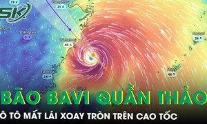 Bão Ba Vì quần thảo Đài Loan (Trung Quốc): Kinh hoàng khoảnh khắc ô tô xoay gần 360 độ trên cao tốc