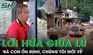 Xúc động lời hứa giữa vùng lũ Mường Than: ‘Bà con ổn định, chúng tôi mới về’