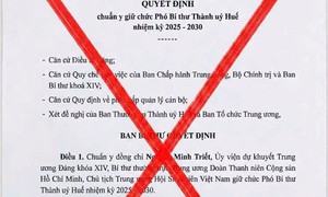 Huế: Cảnh báo văn bản giả mạo về công tác nhân sự lan truyền trên mạng xã hội