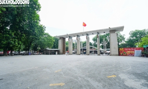 Cận cảnh khu vực sắp xây quảng trường cạnh Công viên Thống Nhất