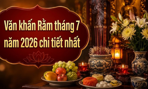 Bài văn khấn Rằm tháng 7 năm 2026 chuẩn nhất cầu gia đạo bình an
