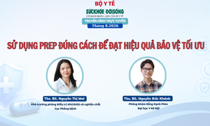 Đang Truyền hình trực tuyến: 'Sử dụng PrEP đúng cách để đạt hiệu quả bảo vệ tối ưu'