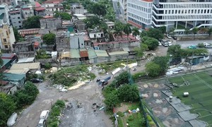 Cận cảnh tuyến Phạm Hùng - Lê Đức Thọ bắt đầu giải tỏa mặt bằng chuẩn bị thi công