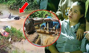 Nam sinh nghi mất tích khi đi qua đường ngập sâu, mẹ ngồi ngóng tin con