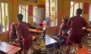 Học sinh lớp 9 dùng cán chổi đánh bạn trong lớp ở Lào Cai