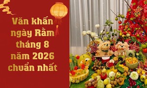 Bài văn khấn Rằm tháng 8 năm 2026 chuẩn cầu bình an, sung túc