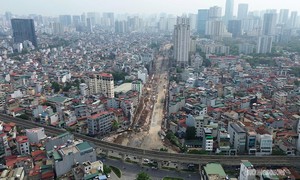 Vành đai 2,5 qua Cầu Giấy tăng tốc, chạy đua mốc thông xe kỹ thuật 10/10