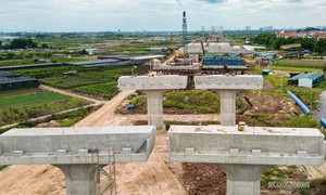 Những nhịp cầu Ngọc Hồi từng bước vươn qua sông Hồng