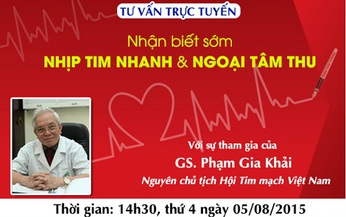 Nhận biết sớm rối loạn nhịp tim nhanh v&#224; ngoại t&#226;m thu