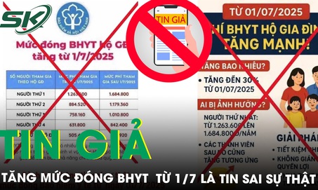 Tăng mức đóng bảo hiểm y tế từ ngày 1/7 là thông tin sai sự thật