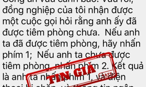 Lừa chiếm đoạt th&#244;ng tin c&#225; nh&#226;n qua tin nhắn &quot;Hỏi ti&#234;m ph&#242;ng chưa...&quot; l&#224; tin giả