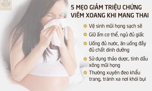 5 c&#225;ch ph&#242;ng ngừa v&#224; hỗ trợ giảm triệu chứng vi&#234;m xoang khi mang thai