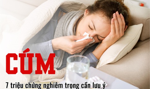 [Infographic] - 7 triệu chứng nghi&#234;m trọng của c&#250;m cần lưu &#253;