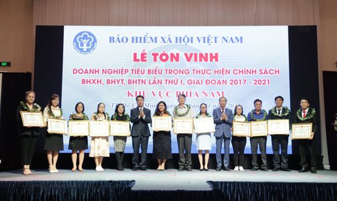 T&#244;n vinh 103 doanh nghiệp ti&#234;u biểu thực hiện ch&#237;nh s&#225;ch BHXH, BHYT, bảo hiểm thất nghiệp ở ph&#237;a Nam
