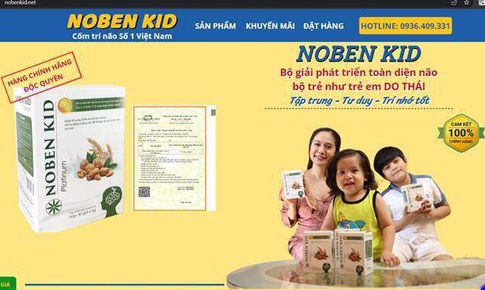 Cốm Noben Kid: Nhiều quảng c&#225;o bổ sung c&#244;ng dụng ngo&#224;i nội dung cấp ph&#233;p