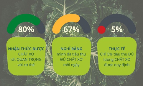 Sự thật l&#224;… chỉ 5% ch&#250;ng ta ti&#234;u thụ đủ chất xơ mỗi ng&#224;y