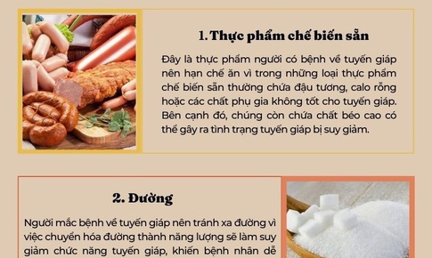 [Infographic] - Những thực phẩm người mắc bệnh tuyến gi&#225;p n&#234;n tr&#225;nh ăn