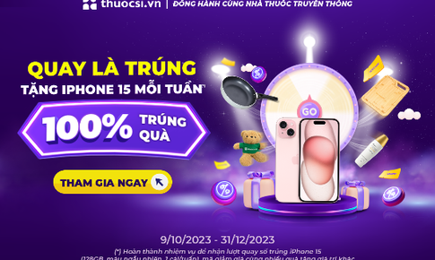 Mua sắm, săn iPhone 15 v&#224; nhiều qu&#224; tặng hấp dẫn tr&#234;n thuocsi.vn