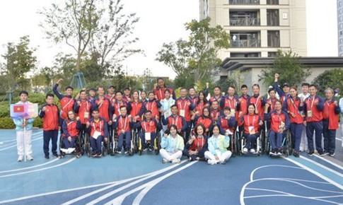 Asian Para Games: Đo&#224;n Thể thao Người Khuyết tật Việt Nam về nước