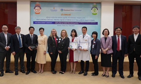 VINMEC được ACC công nhận là trung tâm xuất sắc về tim mạch đầu tiên tại châu á