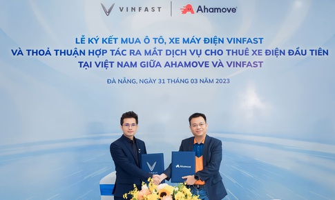 Ahamove mua 200 xe Vinfast để triển khai dịch vụ cho thu&#234; xe m&#225;y điện đầu ti&#234;n tại Việt Nam