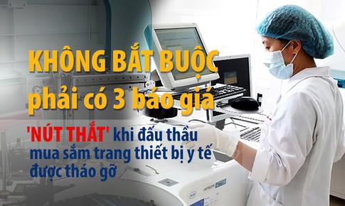 Nỗ lực tháo gỡ những ‘nút thắt’ cho ngành y (1): Không bắt buộc phải có 3 báo giá khi đấu thầu