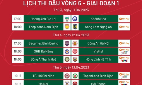 Lịch thi đấu V-League 2023 v&#242;ng 6: Nhiều đại chiến hấp dẫn