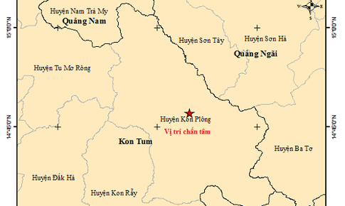 Tiếp tục động đất 2.8 độ ở Kon Tum
