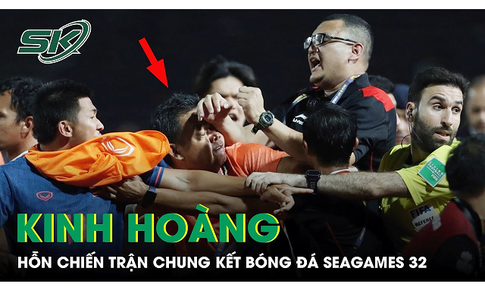 To&#224;n cảnh &#39;hỗn chiến kinh ho&#224;ng&#39; tại trận chung kết b&#243;ng đ&#225; Sea Games 32: Nụ cười v&#224; nước mắt