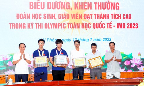 Hải Ph&#242;ng thưởng lớn cho học sinh, gi&#225;o vi&#234;n đoạt giải tại kỳ thi Olympic To&#225;n quốc tế 2023