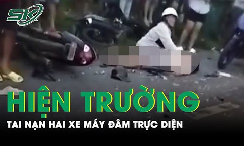 Hiện trường kinh ho&#224;ng hai xe m&#225;y đ&#226;m nhau trực diện ở C&#224; Mau