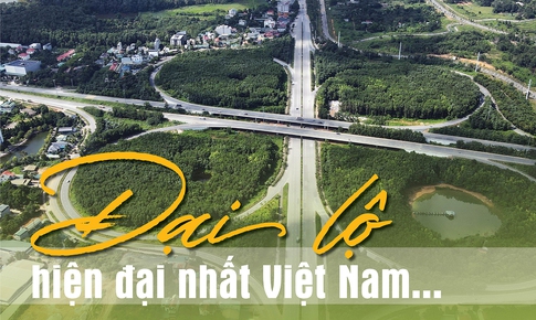 Ngắm đại lộ hiện đại nhất Việt Nam từ tr&#234;n cao như một khu &#39;rừng t&#225;i sinh&#39;