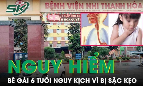 B&#233; g&#225;i 6 tuổi nguy kịch v&#236; bị sặc kẹo