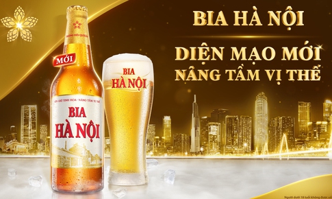 Bia H&#224; Nội – phi&#234;n bản bia chai 450ml thay diện mạo mới