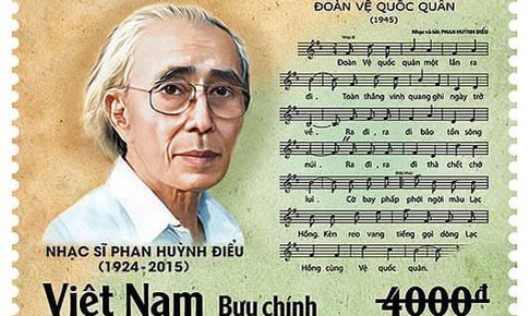 Ph&#225;t h&#224;nh bộ tem kỷ niệm 100 năm sinh nhạc sĩ Phan Huỳnh Điểu