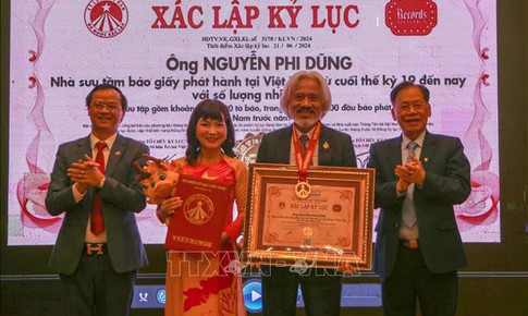 X&#225;c lập kỷ lục nh&#224; sưu tầm b&#225;o giấy nhiều nhất tại Việt Nam