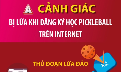 Cảnh gi&#225;c bị lừa khi đăng k&#253; học Pickleball tr&#234;n Internet